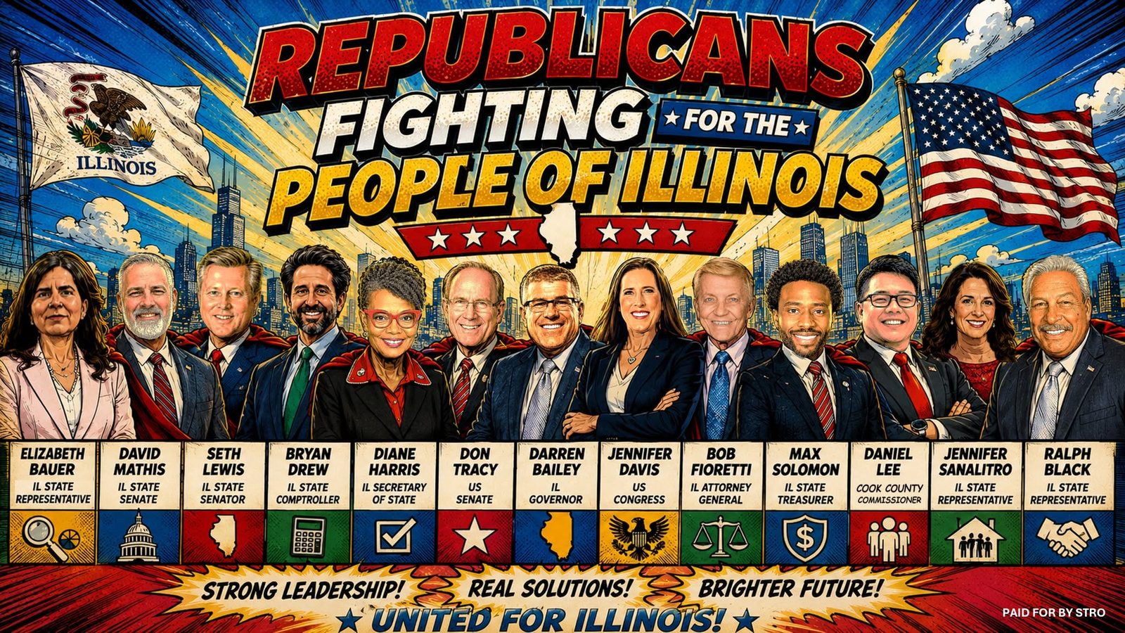 Republicans fighting for the people of Illinois: the 2026 statewide and local Republican candidate slate