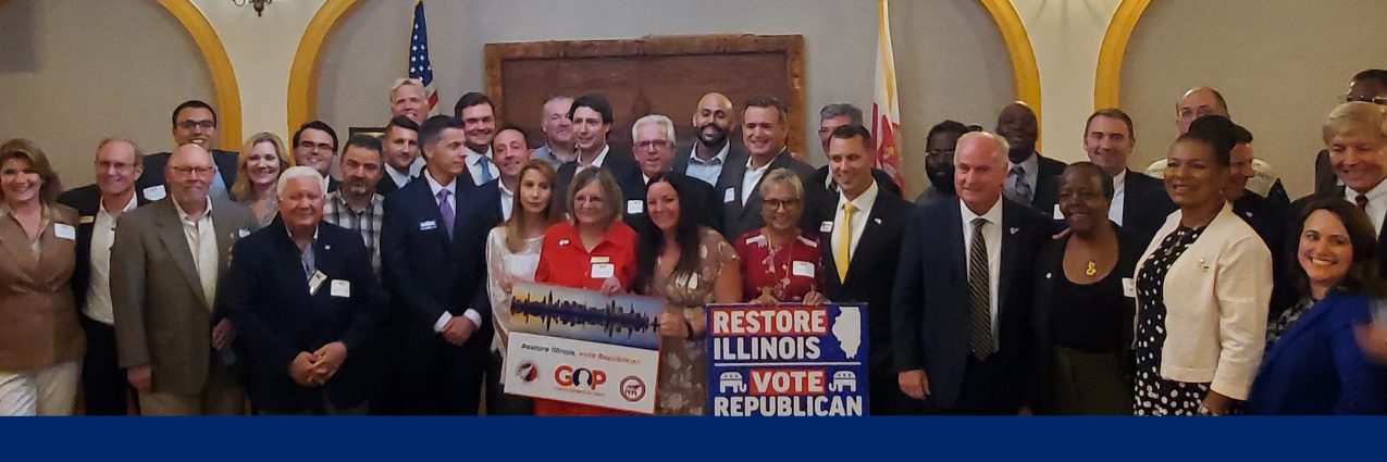 Republicans of Wheeling Township members and candidates gathered at a Restore Illinois event
